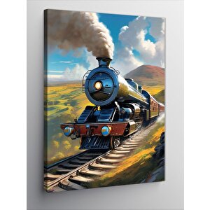 Kanvas Tablo Retro Tren 70x100 cm