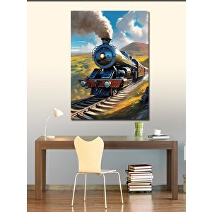 Kanvas Tablo Retro Tren