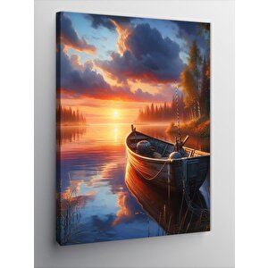 Kanvas Tablo Sandal Ve Göl Manzarası