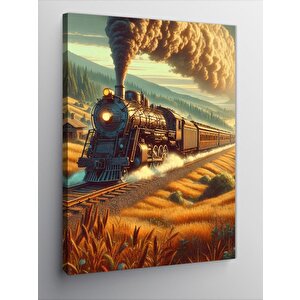 Kanvas Tablo Retro Tren
