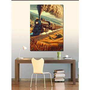 Kanvas Tablo Retro Tren