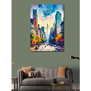 Kanvas Tablo Renkli Şehir 70x100 cm