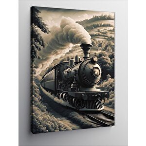 Kanvas Tablo Retro Tren