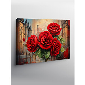 Kanvas Tablo Kırmızı Güller 100x140 cm