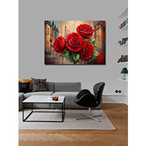 Kanvas Tablo Kırmızı Güller 100x140 cm