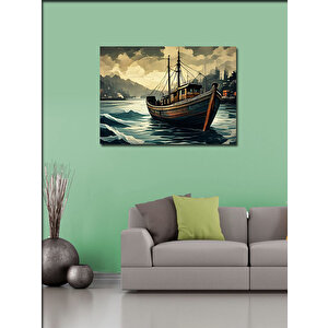 Kanvas Tablo Balıkçı Teknesi 70x100 cm