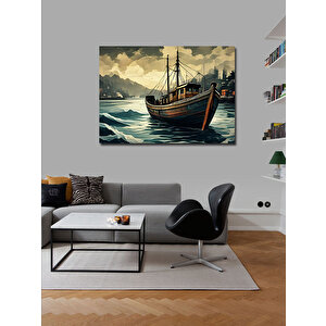 Kanvas Tablo Balıkçı Teknesi 70x100 cm