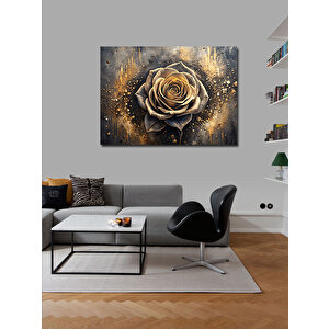 Kanvas Tablo Altın Rengi Gül 70x100 cm