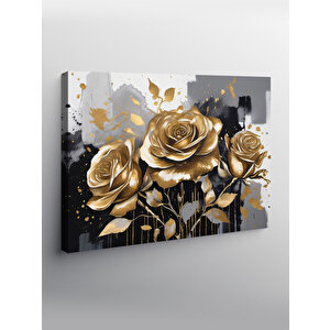 Kanvas Tablo Gold Güller 100x140 cm