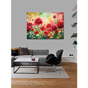 Kanvas Tablo Kırmızı Güller 100x140 cm