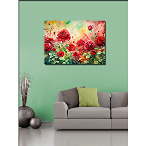Kanvas Tablo Kırmızı Güller 100x140 cm