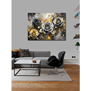 Kanvas Tablo Siyah Beyaz Güller 70x100 cm