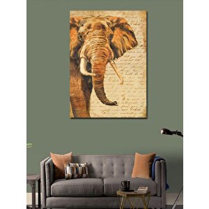 Kanvas Tablo Gazete Fonlu Fil 70x100 cm