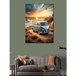 Kanvas Tablo Retro Minibüs Ve Sahil