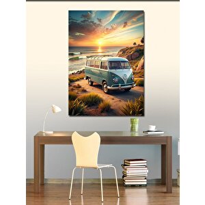 Kanvas Tablo Retro Minibüs Ve Sahil