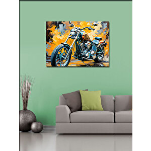 Kanvas Tablo Chopper Motosiklet 100x140 cm