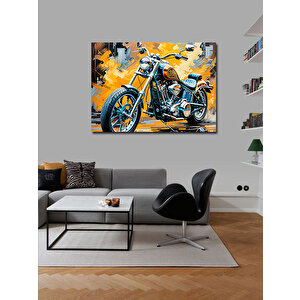 Kanvas Tablo Chopper Motosiklet 100x140 cm