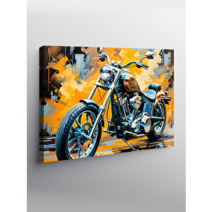 Kanvas Tablo Chopper Motosiklet
