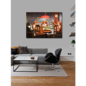 Kanvas Tablo Kumarbaz Köpekler 70x100 cm