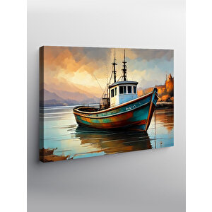 Kanvas Tablo Balıkçı Teknesi 100x140 cm