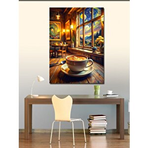 Kanvas Tablo Kahve Ve Manzara 70x100 cm