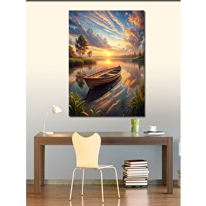 Kanvas Tablo Sandal Ve Göl Manzarası 100x140 cm