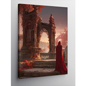 Kanvas Tablo Gizemli Bahçe Ve Kırmızı Kraliçe 70x100 cm