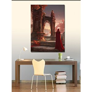 Kanvas Tablo Gizemli Bahçe Ve Kırmızı Kraliçe 70x100 cm