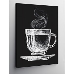 Kanvas Tablo Siyah Beyaz Çay 100x140 cm