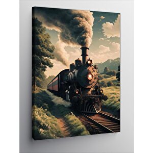 Kanvas Tablo Retro Tren