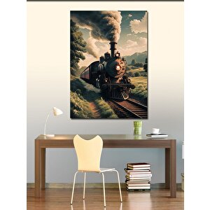 Kanvas Tablo Retro Tren
