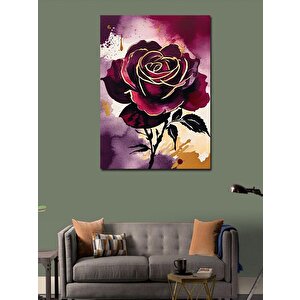 Kanvas Tablo Kırmızı Gül 100x140 cm