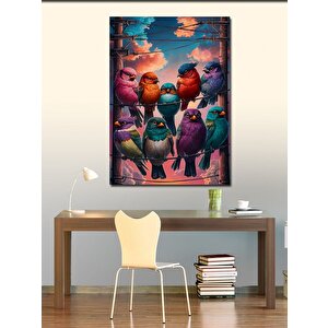 Kanvas Tablo Renkli Kuşlar 70x100 cm