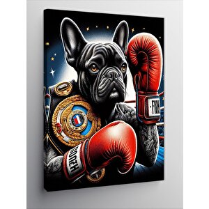 Kanvas Tablo Boksör Köpek 100x140 cm