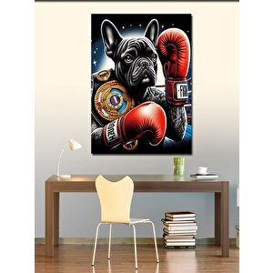 Kanvas Tablo Boksör Köpek 100x140 cm