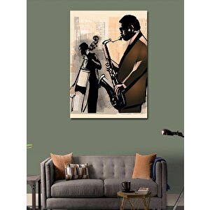 Kanvas Tablo Caz Jazz Müzik Temalı 70x100 cm