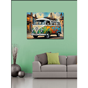 Kanvas Tablo Renkli Minibüs 70x100 cm