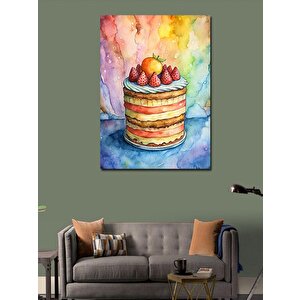 Kanvas Tablo Meyveli Pasta 100x140 cm
