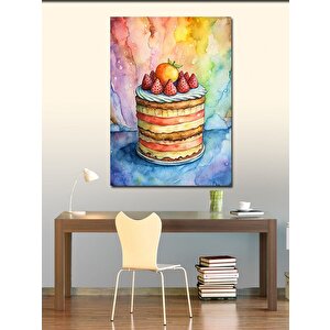 Kanvas Tablo Meyveli Pasta 100x140 cm
