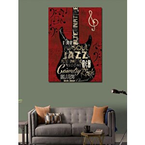Kanvas Tablo Elektro Gitar Ve Müzik Türleri