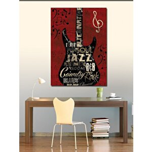 Kanvas Tablo Elektro Gitar Ve Müzik Türleri