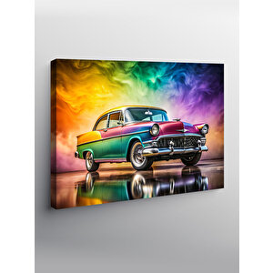 Kanvas Tablo Renkli Klasik Araba 70x100 cm