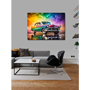 Kanvas Tablo Renkli Klasik Araba 70x100 cm