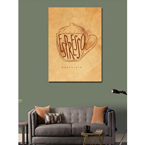 Kanvas Tablo Espresso Kahve Temalı 100x140 cm