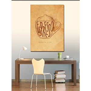 Kanvas Tablo Espresso Kahve Temalı 100x140 cm