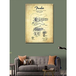 Kanvas Tablo Fender Gitar 70x100 cm