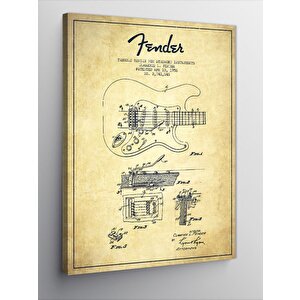 Kanvas Tablo Fender Gitar