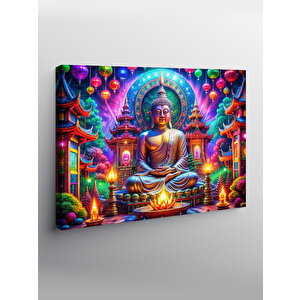 Kanvas Tablo Mumlar Ve Buda Heykeli 70x100 cm