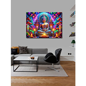 Kanvas Tablo Mumlar Ve Buda Heykeli 70x100 cm