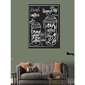 Kanvas Tablo Taze Kahve Afişi 70x100 cm